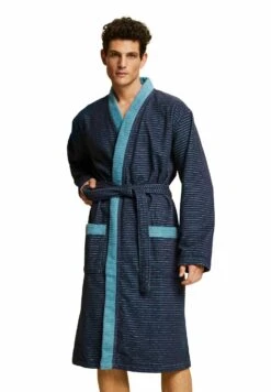 ESPRIT Mit Strukturstreifen - Badjas - Navy Blue