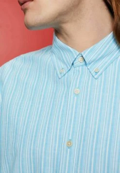 ESPRIT Streifen Mit Anteil - Overhemd - Turquoise -ESPRIT Winkel f0a49dfafbb24d718faae3539db704f3