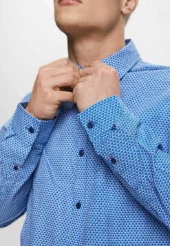 ESPRIT Schmal GeschnittenesMit Allover Dessin - Overhemd - Blue -ESPRIT Winkel f0c6c970c4354f8abf8fd6abdc97bdc0
