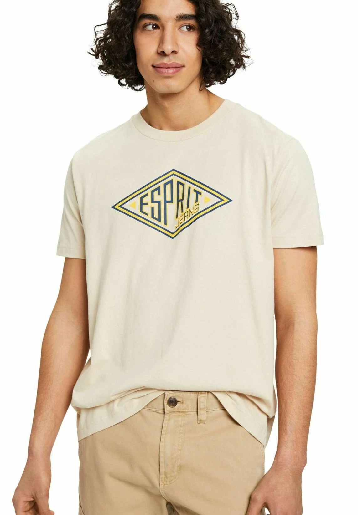 ESPRIT T-Shirt Print - Light Taupe 6 ESPRIT T-Shirt Print - Light Taupe - Afbeelding 6