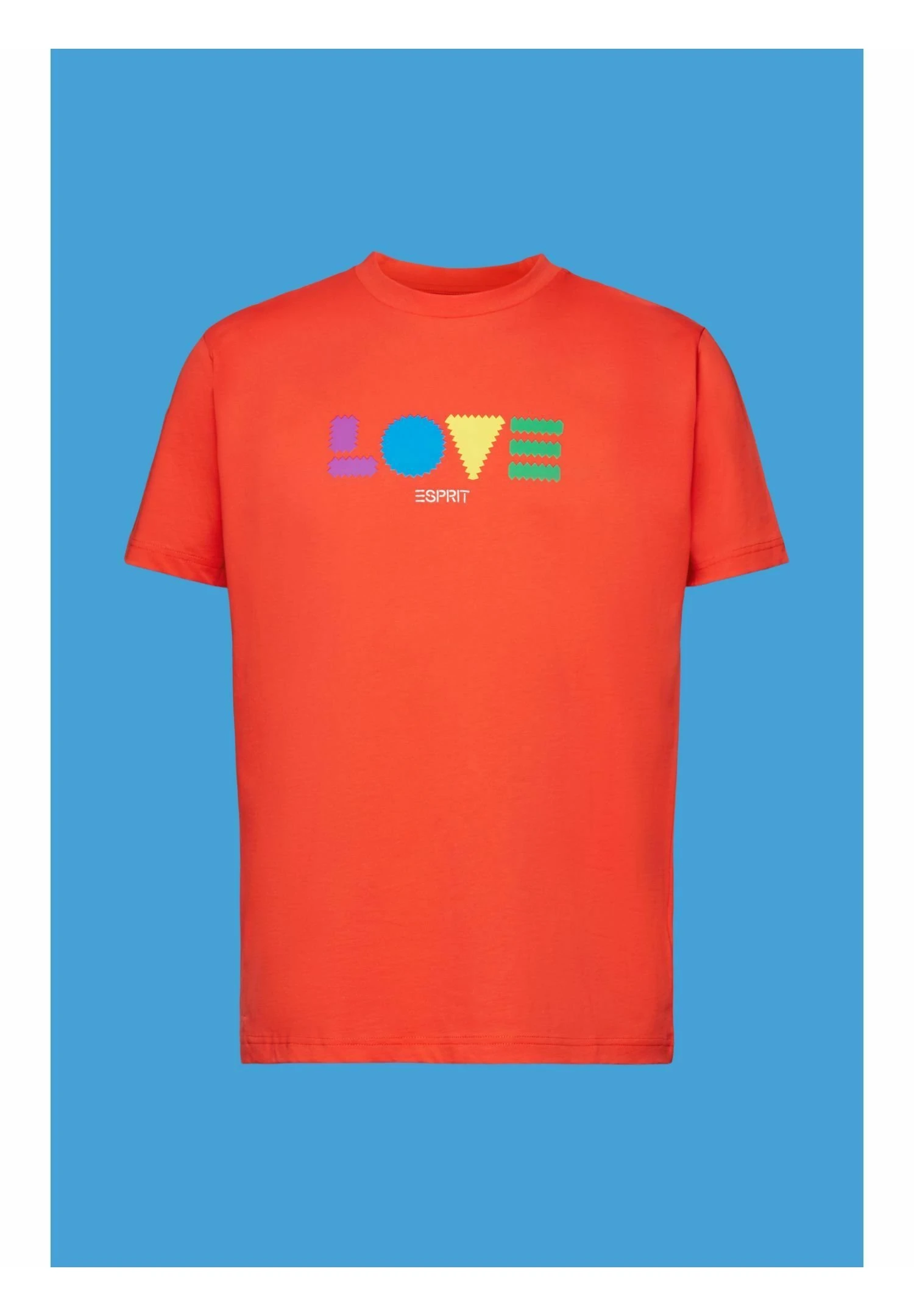 ESPRIT Mit Geometrischem Love-Print - T-Shirt Print - Orange Red 10 ESPRIT Mit Geometrischem Love-Print - T-Shirt Print - Orange Red - Afbeelding 10