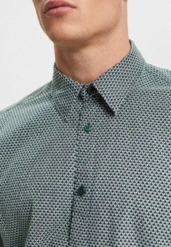 ESPRIT Schmal GeschnittenesMit Allover Dessin - Overhemd - Dark Teal Green -ESPRIT Winkel f8d0836a7bdb4633a281dfde97cfe6bd