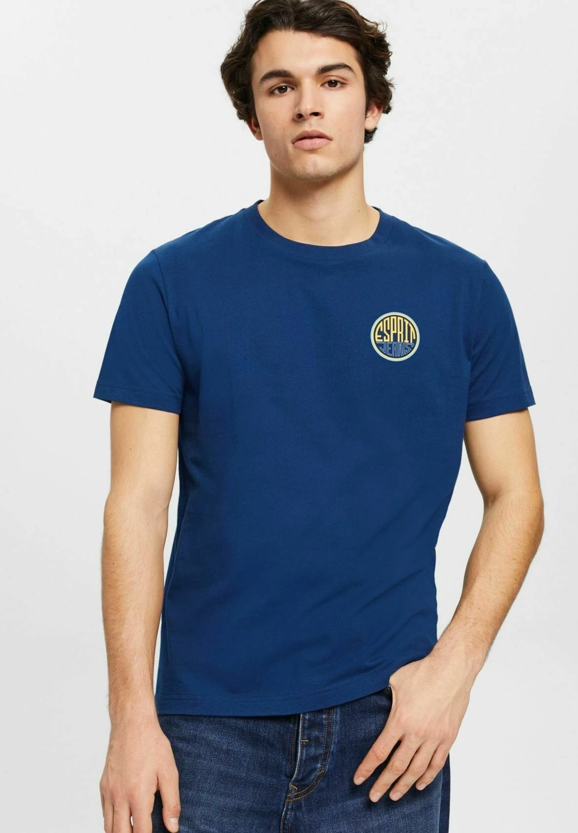 ESPRIT Mit Print Auf Der Brust - T-Shirt Basic - Ink 1 ESPRIT Mit Print Auf Der Brust - T-Shirt Basic - Ink